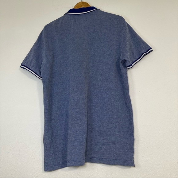 Original Penguin Dual Striped Navy Tipped Polo Short Sleeve with White Accents - Picture 3 of 13